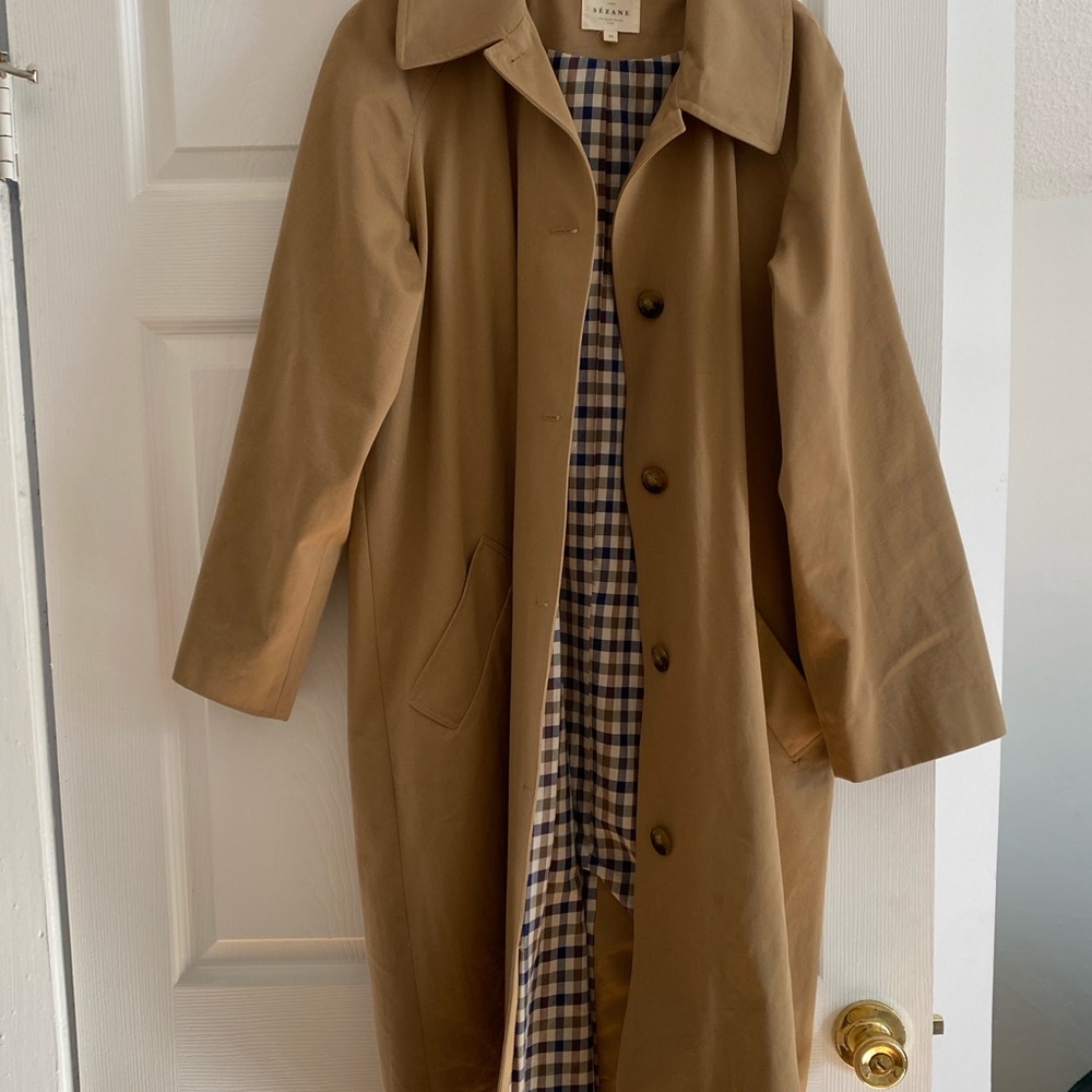 Sezane Clyde Tan Trench Coat